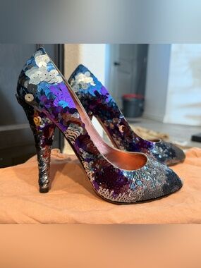 Miu Miu Sequin Multicolor High Heel Pumps - 38 1/2 US8
